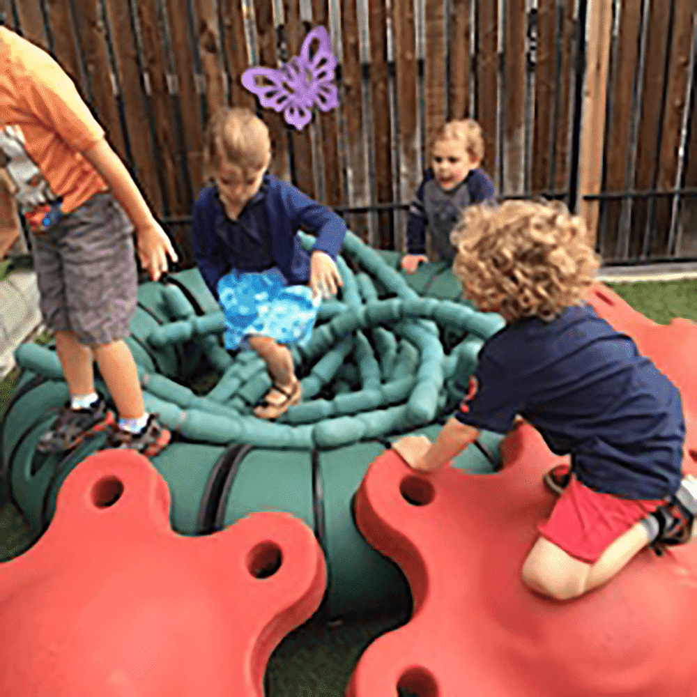 Kids playing in the playground